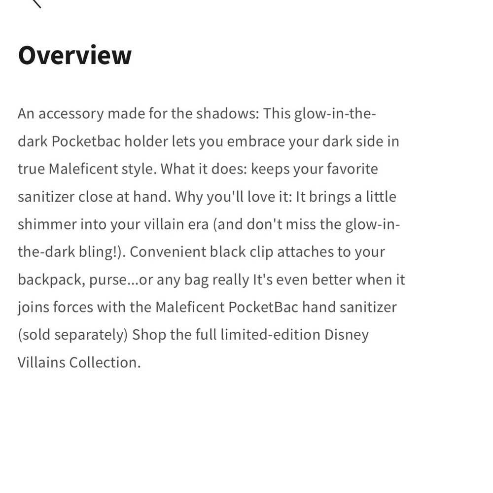 NEW Disney Maleficent Bling Glow in the Dark PocketBac Holder Keychain - Picture 4 of 4